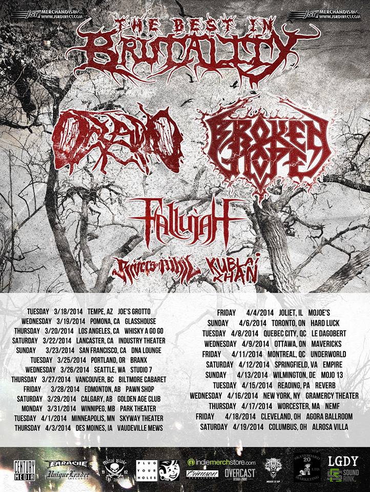 Best in Brutality Tour 2014 Oceano Broken Hope