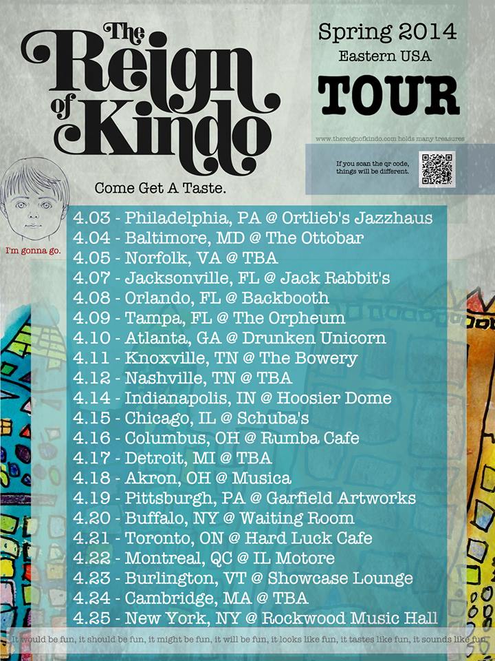 reign of kindo east us tour 2014