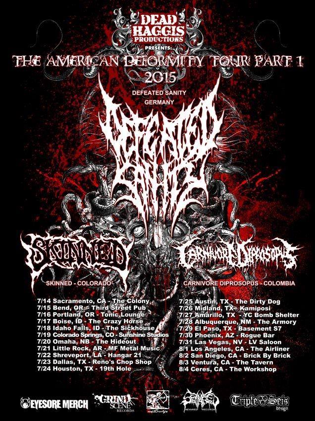 defeated sanity US tour 2015