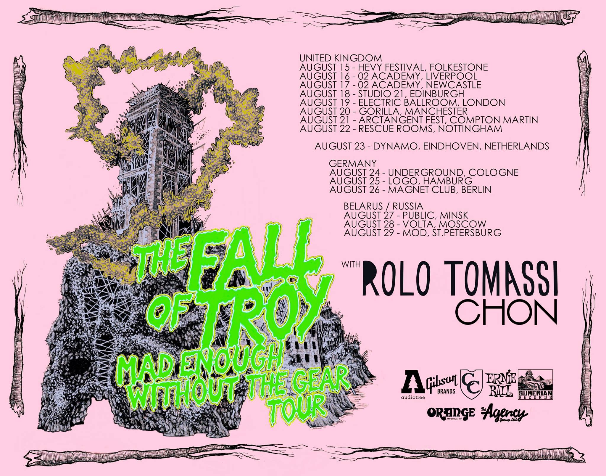 The Fall of Troy European Tour With CHON & Rolo Tomassi